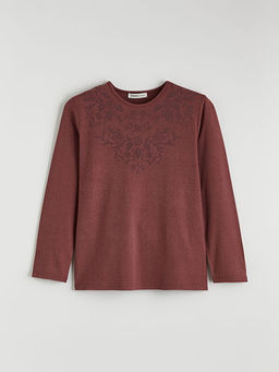 Bisiklet Yaka Desenli Bluz