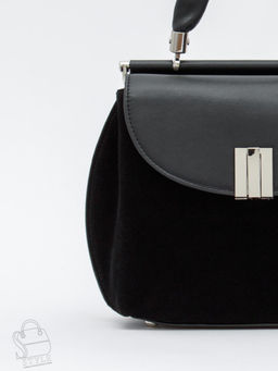 Сумка женская кожаная 1109M black Polina&Eiterou