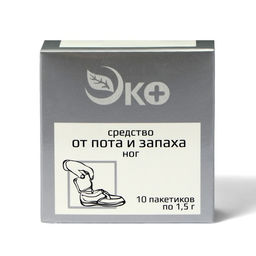 Средство от пота и запаха ног Экотекс, 10 пакетиков по 1.5 г, 2 набора