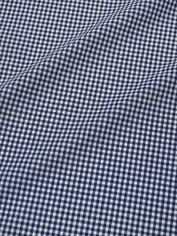 Вареный (стираный) хлопок Мелкая клетка цв.темно-синий, ш.2.5м, хлопок-100%, 125гр/м.кв