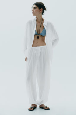 OVERSIZE GAUZE SHIRT - Zara фото 25