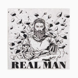 Набор подарочный «Этель» Real man, плед 75×100 см, носки 41-44 (27-29 см), 2 пары, термостакан