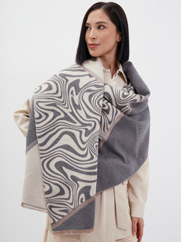 в СОСТАВЕ ШЕРСТЬ и КАШЕМИР! Большой,теплый двусторонний палантин - Tantino фото 4