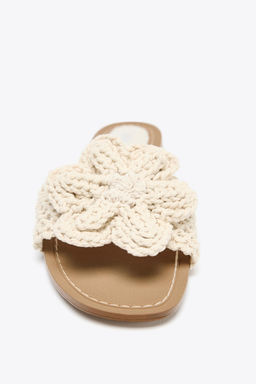 CROCHET BOW FLAT SANDALS - Zara фото 13
