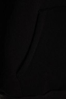 Siyah Regular/Normal Kesim Kapusonlu Ici Polar/S?cak Tutan Sweatshirt TMNAW20SW0163