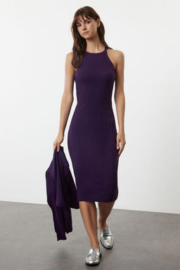 Mor 2li Midi Triko Basic H?rkal? Elbise TWOSS23EL00738