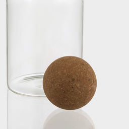 Банка для хранения сыпучих «Эко. Шар», 800 мл, 9×18.5 см, с пробковой крышкой, стекло