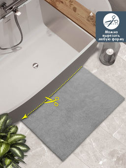 Коврик НАНОХЛОПОК SHAHINTEX 80х120 пепельный 05 S  фото 5