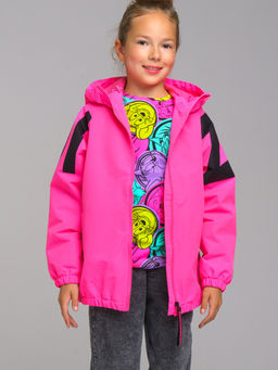 12321008 Куртка с полиуретановым покрытием для девочек (ветровка)