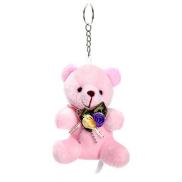 Брелок детский «Мишка с цветами», цвета МИКС