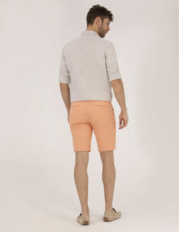 Turuncu Slim Fit Keten Kar___ml_ Bermuda _ort - Pierre cardin фото 4