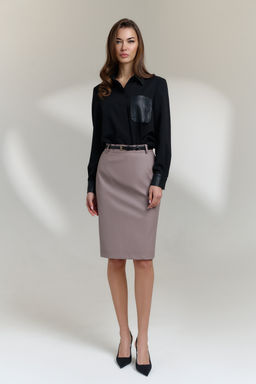 Юбка 0818 бежевый - Diliafashion фото 2