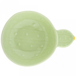 Мексика Блюдце-розетка для варенья фарфоровое 13х9,7см h3,5см, с ручкой, рельефный декор, цвета в ассортименте: белый, салатовый (Китай) - Домашняя мода фото 3