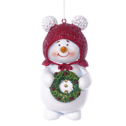 Фигурка декоративная подвесная "Снеговик", L6 W4 H10 см