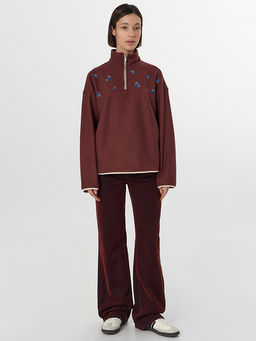 Толстовка женская коричневая из флиса