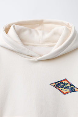 FLOCK SLOGAN PRINT HOODIE - Zara фото 3