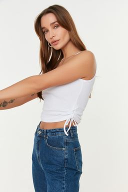 TRENDYOLMILLA Haki-Bej 2li Paket Buzgu Detayl? Havuz Yaka Fitilli Esnek Orme Atlet TWOSS21AL0195 фото 9