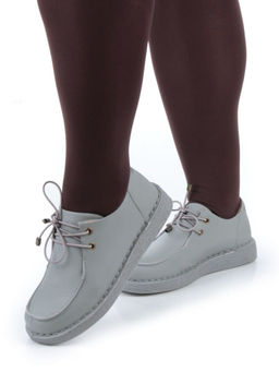 01-D7583-2 GRAY Ботинки демисезонные женские (натуральная кожа) - Фабричный китай фото 2