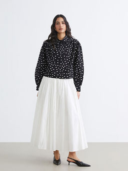 Puantiyeli Poplin Kad?n G?mlek