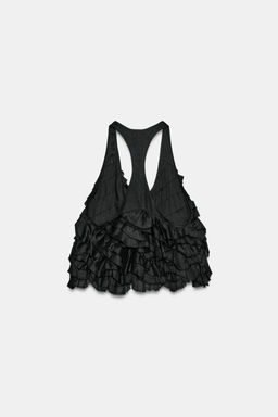 TOP VOLANTES CON RAMIO ZW COLLECTION / Negro