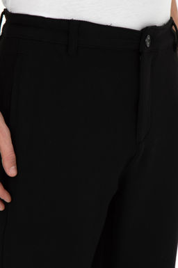 Erkek Jogger Fit Siyah Kanvas Pantolon