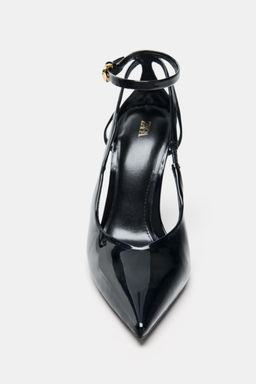 FAUX PATENT SLINGBACK SHOES