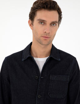 Темно-синяя джинсовая куртка классического кроя - Cacharel фото 2