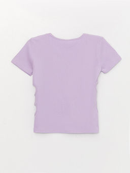 Bisiklet Yaka K?sa Kollu K?z ?ocuk Ti??rt - Waikiki фото 2