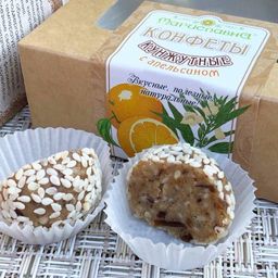 Кунжутные с апельсином, конфеты ручной работы