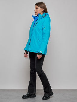 Горнолыжная куртка женская зимняя синего цвета 05S - Mtforce фото 13