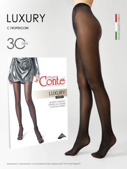 Колготки фантазийные CONTE LUXURY Колготки с люрексом nero