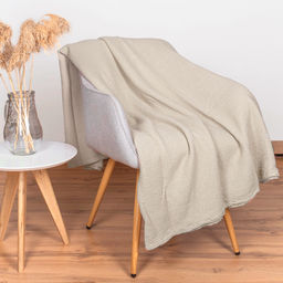 4646 Плед 220*155 цв. бежевый