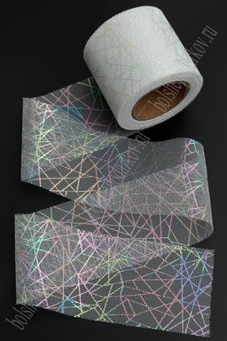 Фатин Узор 5,5 см*15 ярд (SF-6038) белый №23