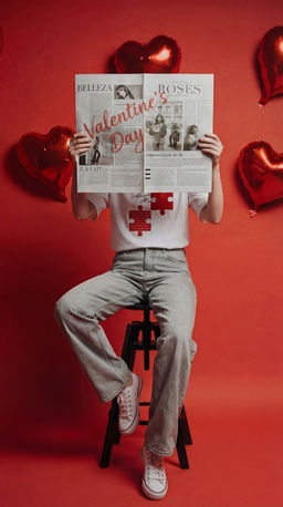 MY Футболка жен.Valentines Day (пазл красный) ФБ054