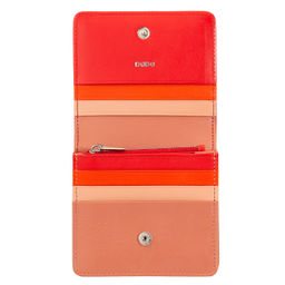 Итальянский кожаный кошелек DuDu серии Flores | огненно-красный - Dudubags фото 2