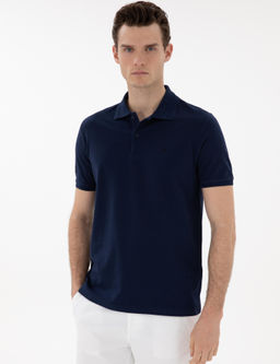 Lacivert Regular Fit %100 Pamuk Polo Yaka Basic Ti__rt - Pierre cardin фото 3