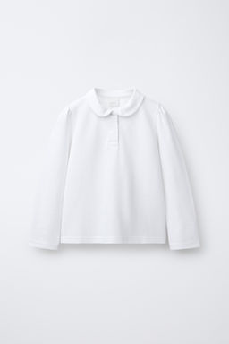 PIQU_ POLO SHIRT WITH PETER PAN COLLAR
