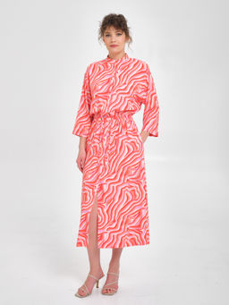 Платье из вискозы с принтом