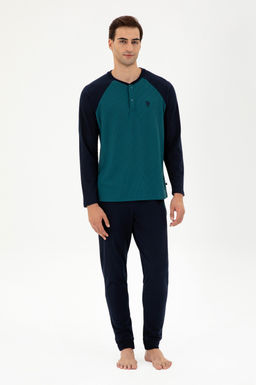 Мужской зеленый пижамный комплект - U.s. polo assn фото 2