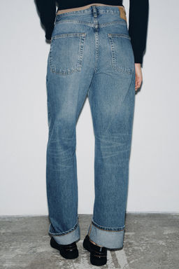 ZW COLLECTION BAGGY MID-WAIST JEANS - Zara фото 3