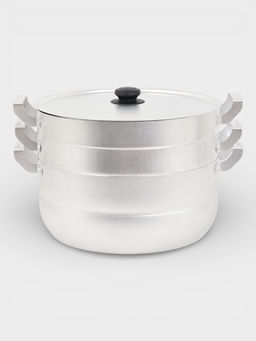 Манты-казан, 13 л, d=34 см, 2.7 кг, с 2 сетками, с крышкой, листовой алюминий 1.0-1.75 мм, серебристый