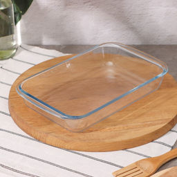 Форма для запекания и выпечки из жаропрочного стекла прямоугольная Доляна «Фуэго», 1,6 л, 29,4×17,5×5 см