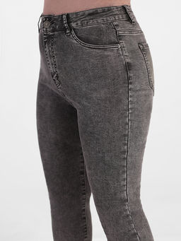 Джинсы теплые серые зима флис - Almond фото 2