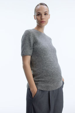 MAMA Top de manga corta en punto fino - H&m фото 2