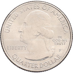 Монета 1/4 доллара (25 центов) 2017 года P США Национальные парки  №36 Национальный парк Эффиджи Маундс (Фигурные Курганы)