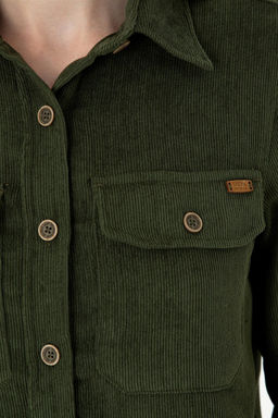 U. S. Polo Assn / Женская рубашка цвета хаки с длинным рукавом - U.s. polo assn фото 7