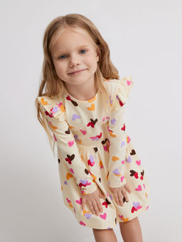 ACOOLA / Платье детское для девочек Lipa бежевый принт  фото 3