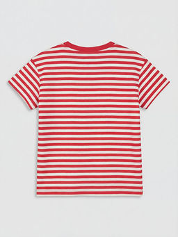 Bisiklet Yaka ?ilek Nak??l? K?z ?ocuk Ti??rt