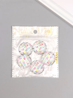 Цена за 10 шт. Кабошон стекло для творчества «Круг. Ты моя любовь», 3×3 см