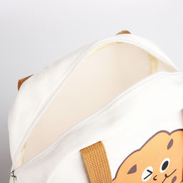 Сумка молодёжная на молнии, цвет белый - Simaland фото 6